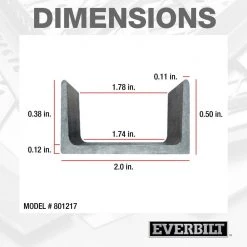 Everbilt 2 in. x 36 in. Plain Steel C-Channel Bar with 1/8 in. Thick -Everbilt Store everbilt metal channels 801217 4f 1000