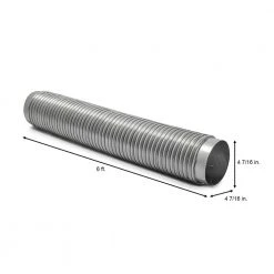 Everbilt 4.4 in. W x 4.4 in. H x 24.55 in. L Heavy Duty Aluminum Duct with Collars -Everbilt Store everbilt metal ducts mfx46c2ulhd12 1f 1000