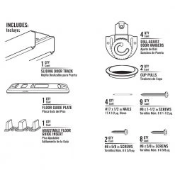 Everbilt 48 in. Sliding Door Set -Everbilt Store everbilt pocket door hardware 18396 44 1000