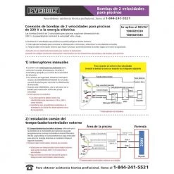 Everbilt 1 HP 2-Speed Pool Pump 230-Volt -Everbilt Store everbilt pool pumps spp10002 2sp fa 1000