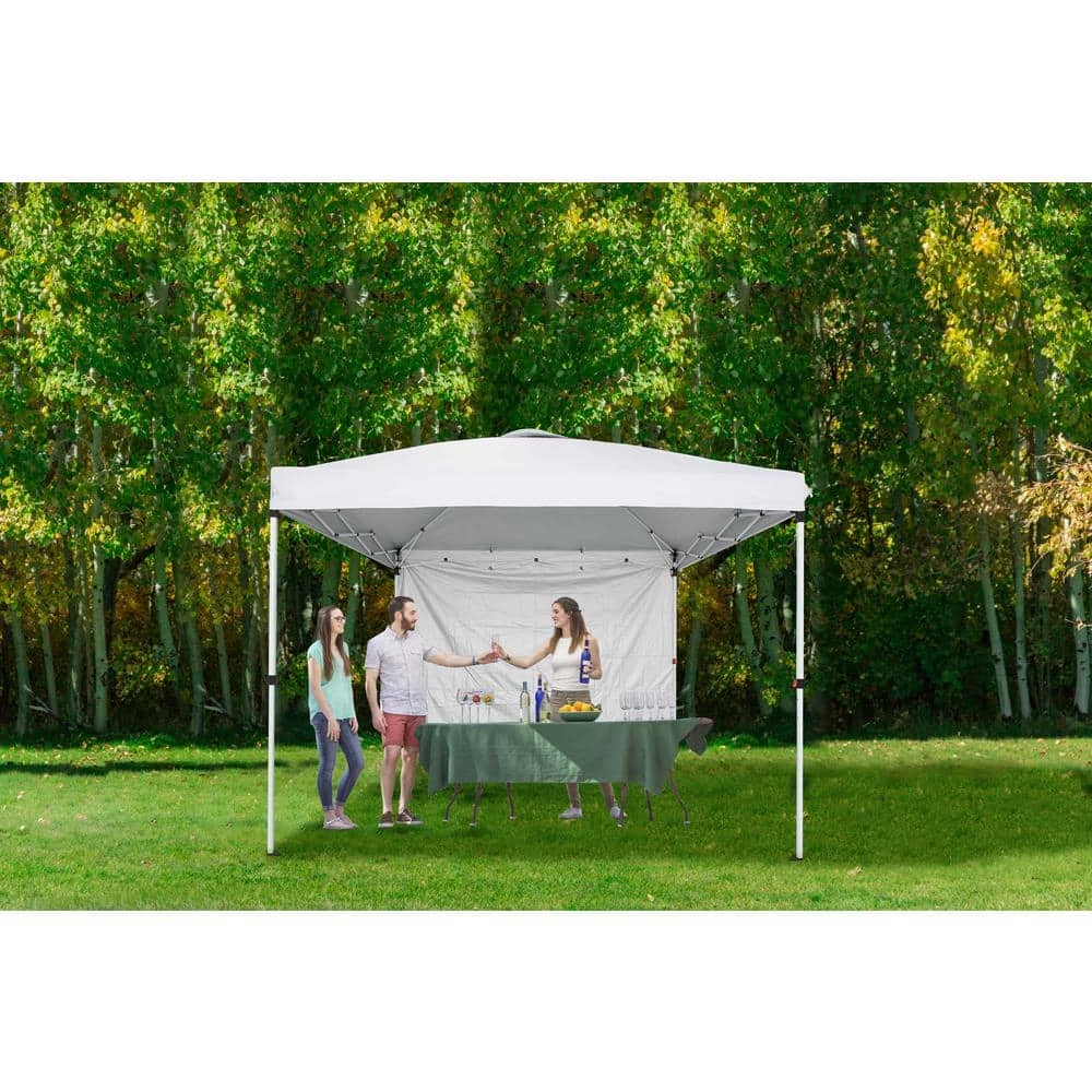 Everbilt 10 ft. x 10 ft. Commercial Instant Canopy-Pop Up Tent with Wall Panel White 13 Everbilt 10 ft. x 10 ft. Commercial Instant Canopy-Pop Up Tent with Wall Panel White - Image 13