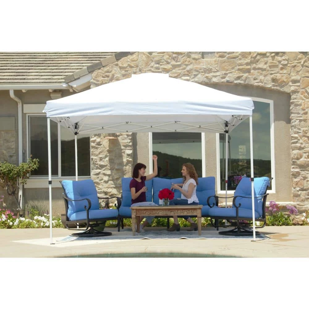 Everbilt 10 ft. x 10 ft. Commercial Instant Canopy-Pop Up Tent with Wall Panel White 8 Everbilt 10 ft. x 10 ft. Commercial Instant Canopy-Pop Up Tent with Wall Panel White - Image 8