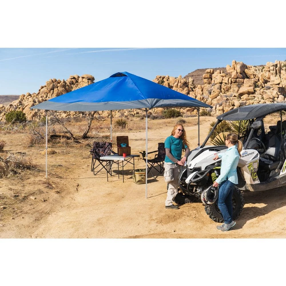 Everbilt 12 ft. x 12 ft. Blue Mega Shade Pop-Up Canopy with Grey Trim 9 Everbilt 12 ft. x 12 ft. Blue Mega Shade Pop-Up Canopy with Grey Trim - Image 9