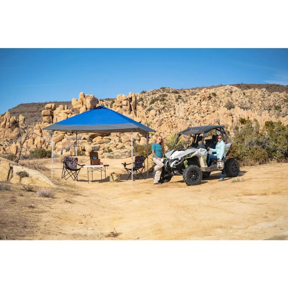 Everbilt 12 ft. x 12 ft. Blue Mega Shade Pop-Up Canopy with Grey Trim 8 Everbilt 12 ft. x 12 ft. Blue Mega Shade Pop-Up Canopy with Grey Trim - Image 8