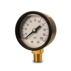 Everbilt 100 PSI Pressure Gauge with 1/4 in. Lower Connection -Everbilt Store everbilt pump alarms ebm1002 4l 4f 1000