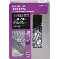 Everbilt #8 x 3/4 in. Truss Head Phillips Drive Lath Self-Drilling Screw 1 lb. Box (222-Pack)