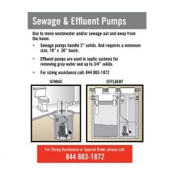 Everbilt 1/2 HP Submersible Sewage Ejector Pump -Everbilt Store everbilt septic pumps hdrsw50 76 1000