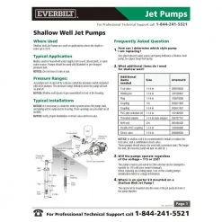 Everbilt 1/2 HP Shallow Well Jet Pump with 6 Gallon Tank -Everbilt Store everbilt shallow well pumps autoj100a2 76 1000