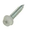 Everbilt #8 x 3/8 in. White Stainless Steel Hex Head Gutter Sheet Metal Screw (25-Pack)