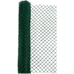 Everbilt 4 ft. x 50 ft. Green Heavy Duty Diamond Link Fence