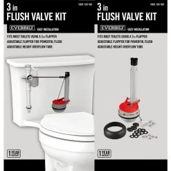 Everbilt 3 in. Universal Toilet Adjustable Flush Valve with Flapper -Everbilt Store everbilt toilet flush valves a21026 fa 1000