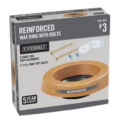 Everbilt Reinforced Toilet Wax Ring with Plastic Horn and Zinc-Plated Toilet Bolts -Everbilt Store everbilt toilet gaskets 004301 sp e1 1000