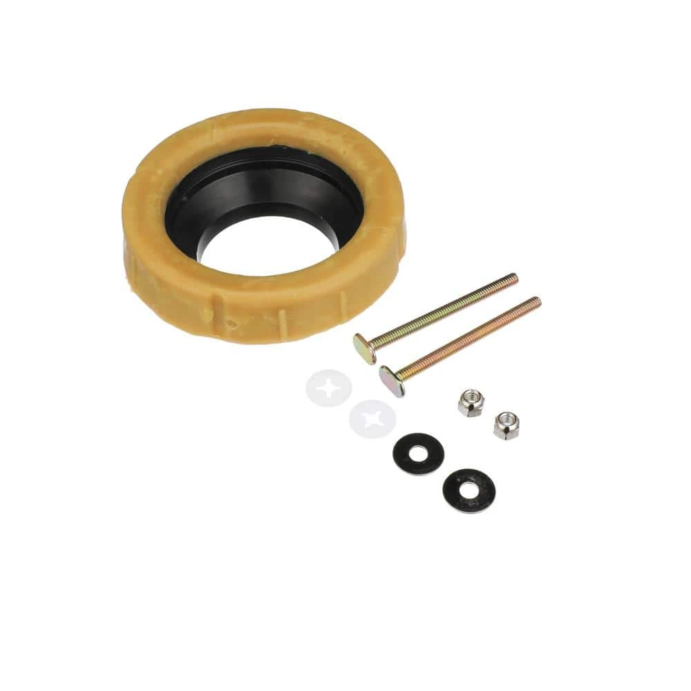 Everbilt Extra Thick Reinforced Toilet Wax Ring with Plastic Horn and Zinc-Plated Toilet Bolts 3 Everbilt Extra Thick Reinforced Toilet Wax Ring with Plastic Horn and Zinc-Plated Toilet Bolts - Image 3