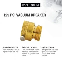 Everbilt 3/4 in. Brass Vacuum Breaker Valve -Everbilt Store everbilt vacuum breakers 108 904eb 31 1000