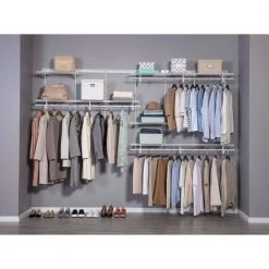 Everbilt 12 ft. x 12 in. Fixed Rod Wire Shelf -Everbilt Store everbilt wall mounted shelves 90179 31 1000