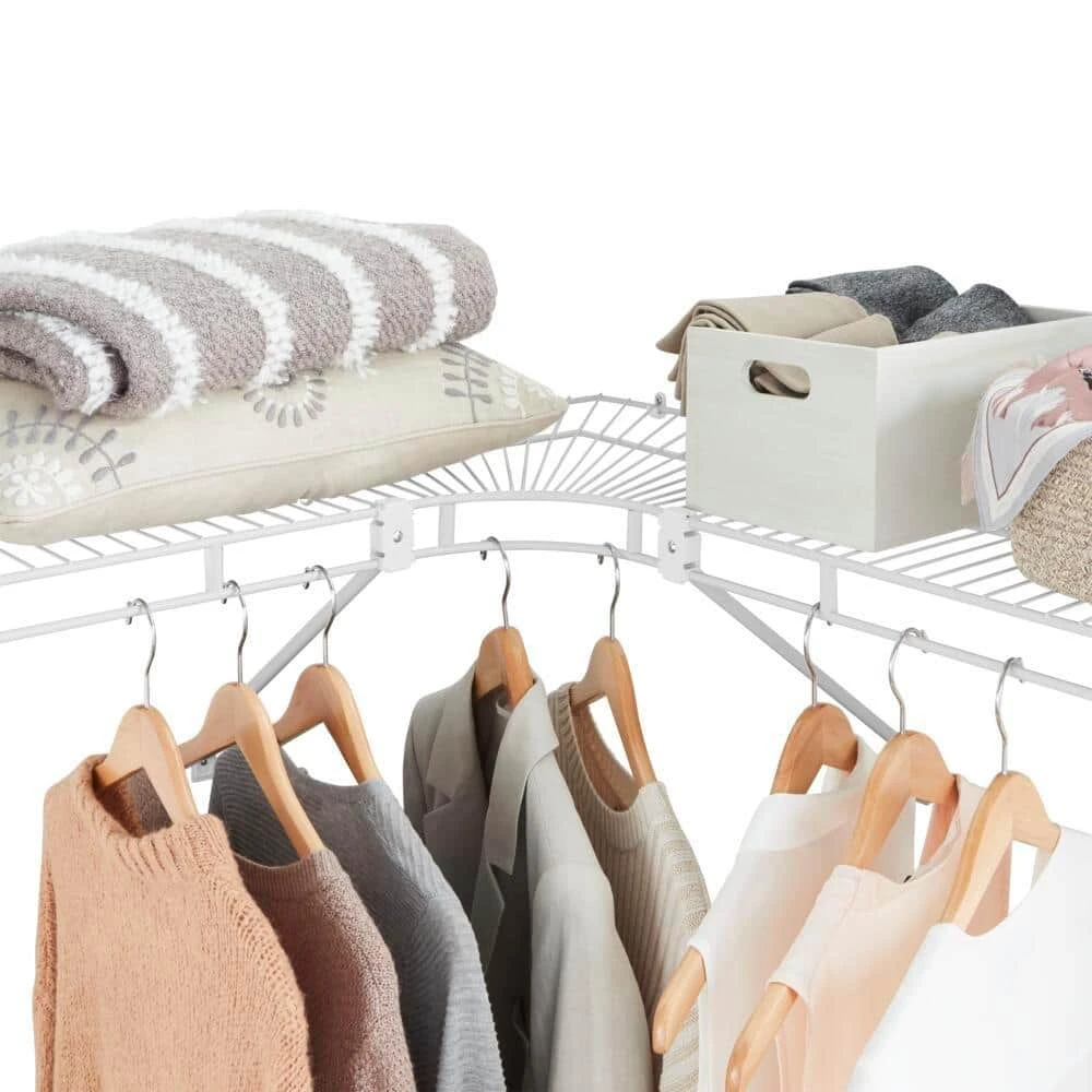 Everbilt 12 in. Fixed Mount Corner Shelf and Rod 4 Everbilt 12 in. Fixed Mount Corner Shelf and Rod - Image 4