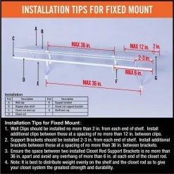 Everbilt Fixed Rod Wire Shelf 12 ft. x 16 in. -Everbilt Store everbilt wall mounted shelves 90276 c3 1000