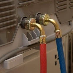 Everbilt 4 ft. Universal Rubber Washing Machine Hose with Elbow (2-Pack) -Everbilt Store everbilt washing machine parts 98258 1f 1000