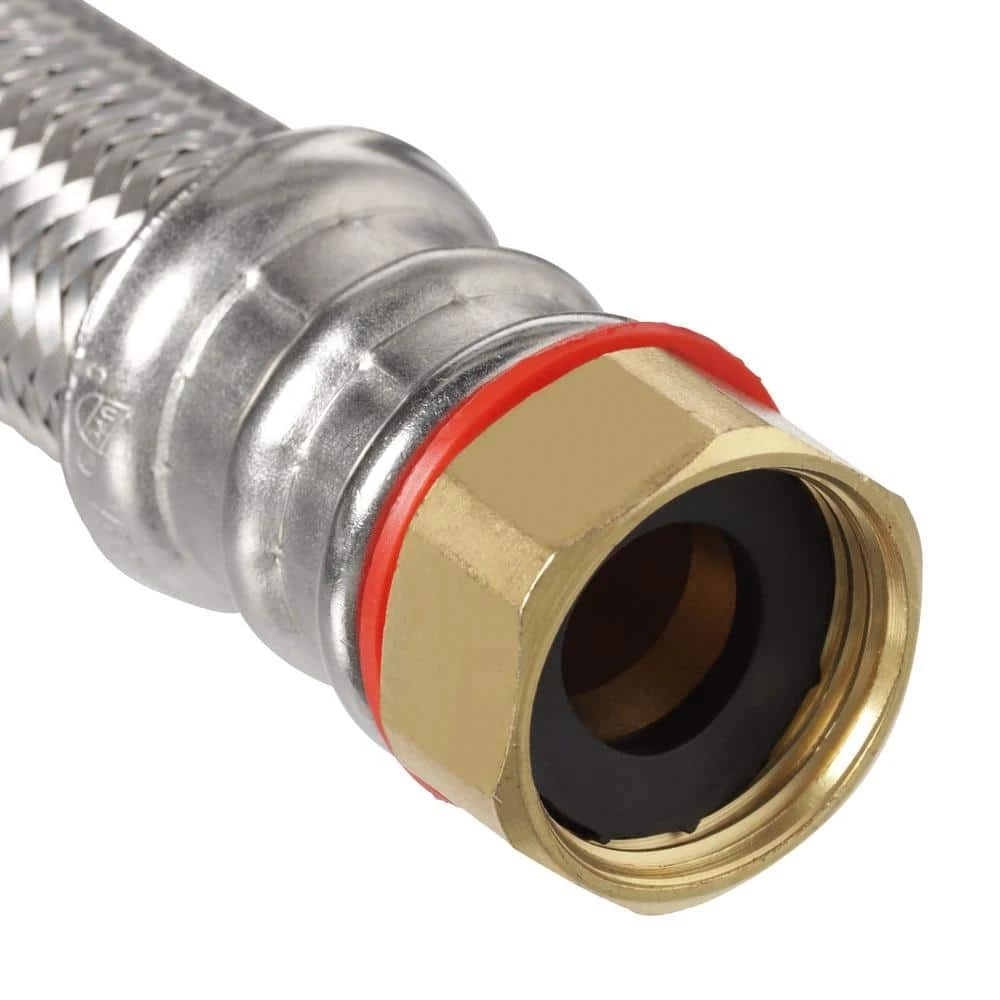 Everbilt 3/4 in. FIP x 3/4 in. FIP x 24 in. Stainless Steel Water Heater Supply Line 3 Everbilt 3/4 in. FIP x 3/4 in. FIP x 24 in. Stainless Steel Water Heater Supply Line - Image 3