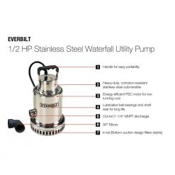 Everbilt 1/2 HP Waterfall Utility Pump -Everbilt Store everbilt waterfall pumps ssb300 44 1000