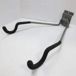 Everbilt Heavy Duty Wall Mounted Flip-Up Storage Hanger with Protective Vinyl Coating in Gray 50 lbs -Everbilt Store gray black everbilt garage storage hooks 01195 44 1000