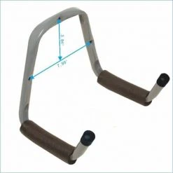 Everbilt Heavy Duty Wall Mounted Steel Double-Arm Padded Hanger in Gray 75 lbs -Everbilt Store gray black everbilt garage storage hooks 18044 44 1000