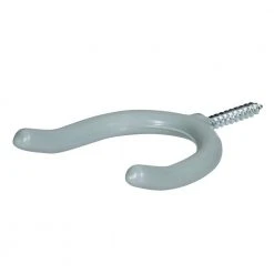 Everbilt 1/4 in. x 3-1/2 in. Vinyl Coated Steel Screw-In Tool Hook 15 lbs -Everbilt Store gray everbilt garage storage hooks 01215 40 1000
