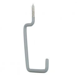 Everbilt 5/16 in. x 7 in. Vinyl Coated Steel Screw-In Utility Hook 20 lbs -Everbilt Store gray everbilt garage storage hooks 01217 40 1000