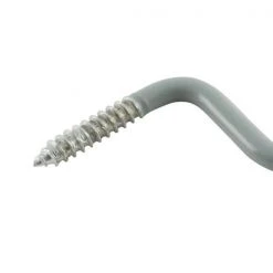 Everbilt 5/16 in. x 7-3/4 in. Vinyl Coated Steel Screw-In Ladder Hook 20 lbs -Everbilt Store gray everbilt garage storage hooks 01219 40 1000