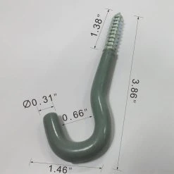 Everbilt 3-3/4 in. Vinyl Coated Steel Screw-In Plant Hook 30 lbs -Everbilt Store gray everbilt hooks 01212 4f 1000