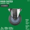 Everbilt 4 in. Gray Rubber Like TPR and Steel Rigid Plate Caster with 250 lb. Load Rating