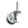 Everbilt 2 in. Medium Duty Gray TPR Swivel Stem Mount Caster with Brake 80 lbs. Weight Capacity