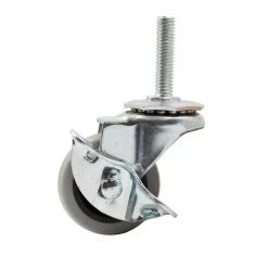 Everbilt 2 in. Medium Duty Gray TPR Swivel Stem Mount Caster with Brake 80 lbs. Weight Capacity
