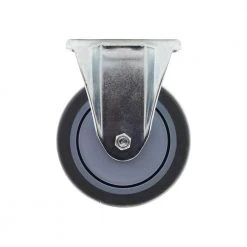 Everbilt 5 in. Medium Duty Gray TPR Rigid Plate Caster with 330 lbs. Weight Rating