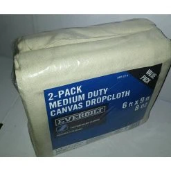 Everbilt 6 ft. x 9 ft. Canvas Drop Cloth (2-Pack) -Everbilt Store grays everbilt drop cloths bari 2pkdc8 6 9 4f 1000