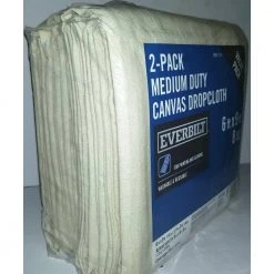 Everbilt 6 ft. x 9 ft. Canvas Drop Cloth (2-Pack) -Everbilt Store grays everbilt drop cloths bari 2pkdc8 6 9 c3 1000