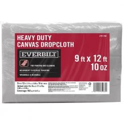 Everbilt 9 ft. x 12 ft. 10 oz. Canvas Drop Cloth -Everbilt Store grays everbilt drop cloths bari dp10 9 12 c3 1000
