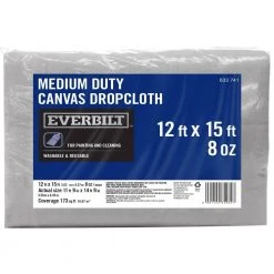 Everbilt 12 ft. x 15 ft. 8 oz. Canvas Drop Cloth -Everbilt Store grays everbilt drop cloths bari dp8 12 15 c3 1000