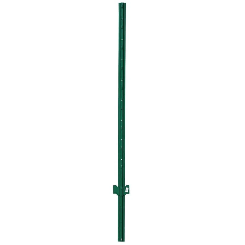 Everbilt 1 in. x 2.25 in. x 7 ft. Green Steel U Fence Post 1 Everbilt 1 in. x 2.25 in. x 7 ft. Green Steel U Fence Post
