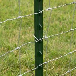 Everbilt 1-3/4 in. x 3-1/2 in. x 6 ft. Green Steel Fence T-Post -Everbilt Store green everbilt garden fencing 901176eb 44 1000