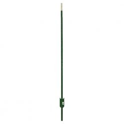 Everbilt 1-3/4 in. x 3-1/2 in. x 5 ft. Green Steel Fence T-Post