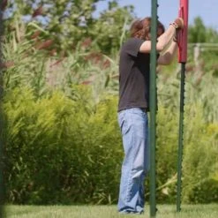 Everbilt 1-3/4 in. x 3-1/2 in. x 5 ft. Green Steel Fence T-Post -Everbilt Store green everbilt t posts u posts 901174eb 76 1000