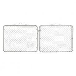 Everbilt 10 ft. x 4 ft. Galvanized Metal Drive Fence Gate (Actual Gate Size: 57 in. x 48 in.) -Everbilt Store metallic everbilt driveway gates 328402eb 1f 1000