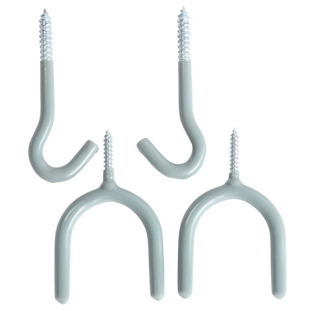Everbilt Multi-Use Assorted Garage Storage Vinyl Coated Steel Screw-In Hooks Value Pack (10-Pack) 4 Everbilt Multi-Use Assorted Garage Storage Vinyl Coated Steel Screw-In Hooks Value Pack (10-Pack) - Image 4
