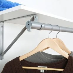 Everbilt 30 in. - 48 in. Platinum Adjustable Closet Rod -Everbilt Store platinum everbilt closet rods eh wsthdus 349 c3 1000