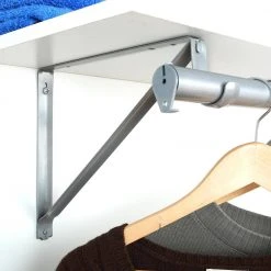 Everbilt 10-3/4 in. Platinum Shelf and Rod Bracket -Everbilt Store platinum everbilt shelving brackets hd 0045 pm 4f 1000