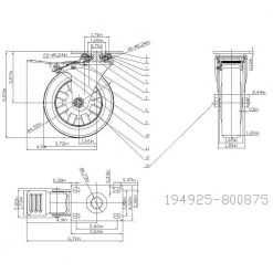 Everbilt 5 in. Red TPU Heavy-Duty Swivel Plate Caster with Brake, 330 lbs. Weight Capacity -Everbilt Store reds pinks everbilt casters 800875 e1 1000