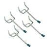 Everbilt 2 in. Zinc-Plated Steel Single Straight Peg Hooks 1/8 in Pegs (4-Pack)
