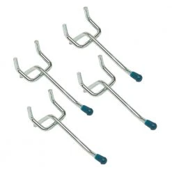 Everbilt 2 in. Zinc-Plated Steel Single Straight Peg Hooks 1/8 in Pegs (4-Pack)