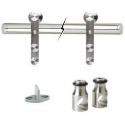 Everbilt 72 in. Stainless Steel Sliding Barn Door Track and Hardware Kit